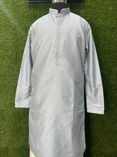 Men’s Jacquard Silk Kurta Set with Full Cotton Lining