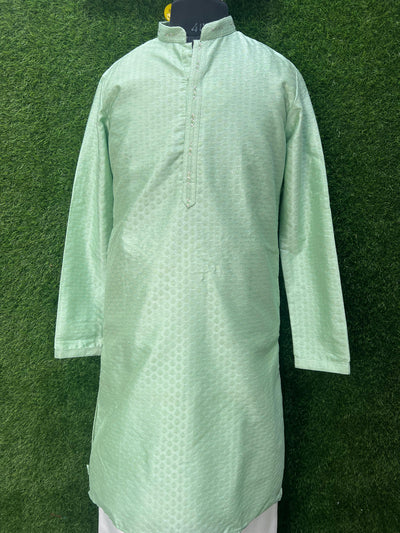 Men’s Jacquard Silk Kurta Set with Full Cotton Lining