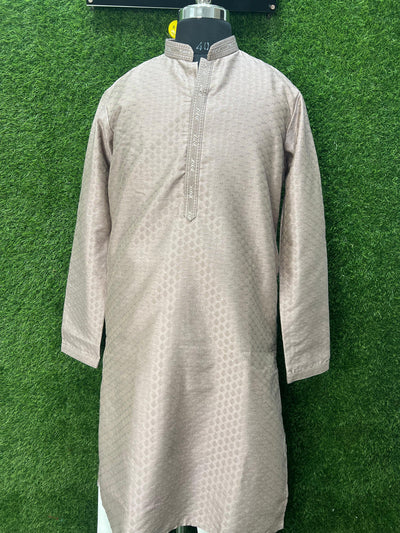 Men’s Jacquard Silk Kurta Set with Full Cotton Lining