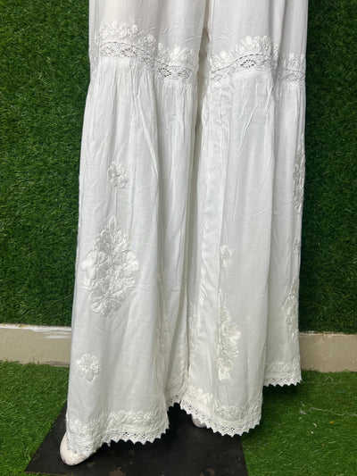 Plus Size Modal Chikankari Handwork Gharara