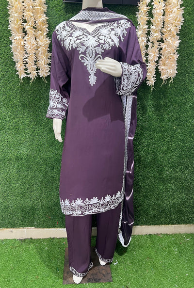 Embroidered Pant Style Suit with Dupatta – Elegant Festive Wear