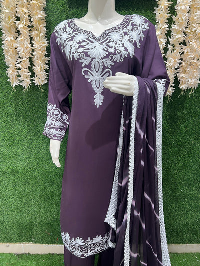 Embroidered Pant Style Suit with Dupatta – Elegant Festive Wear
