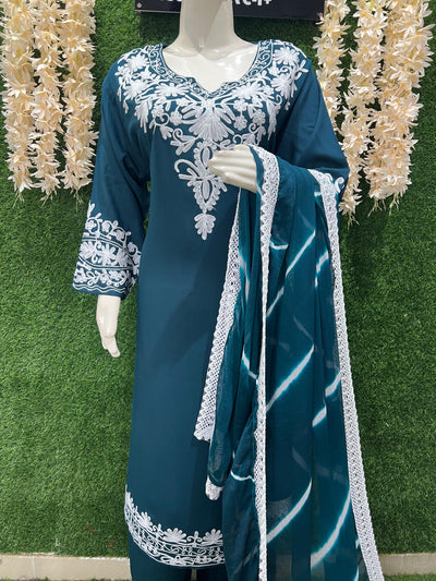 Embroidered Pant Style Suit with Dupatta – Elegant Festive Wear