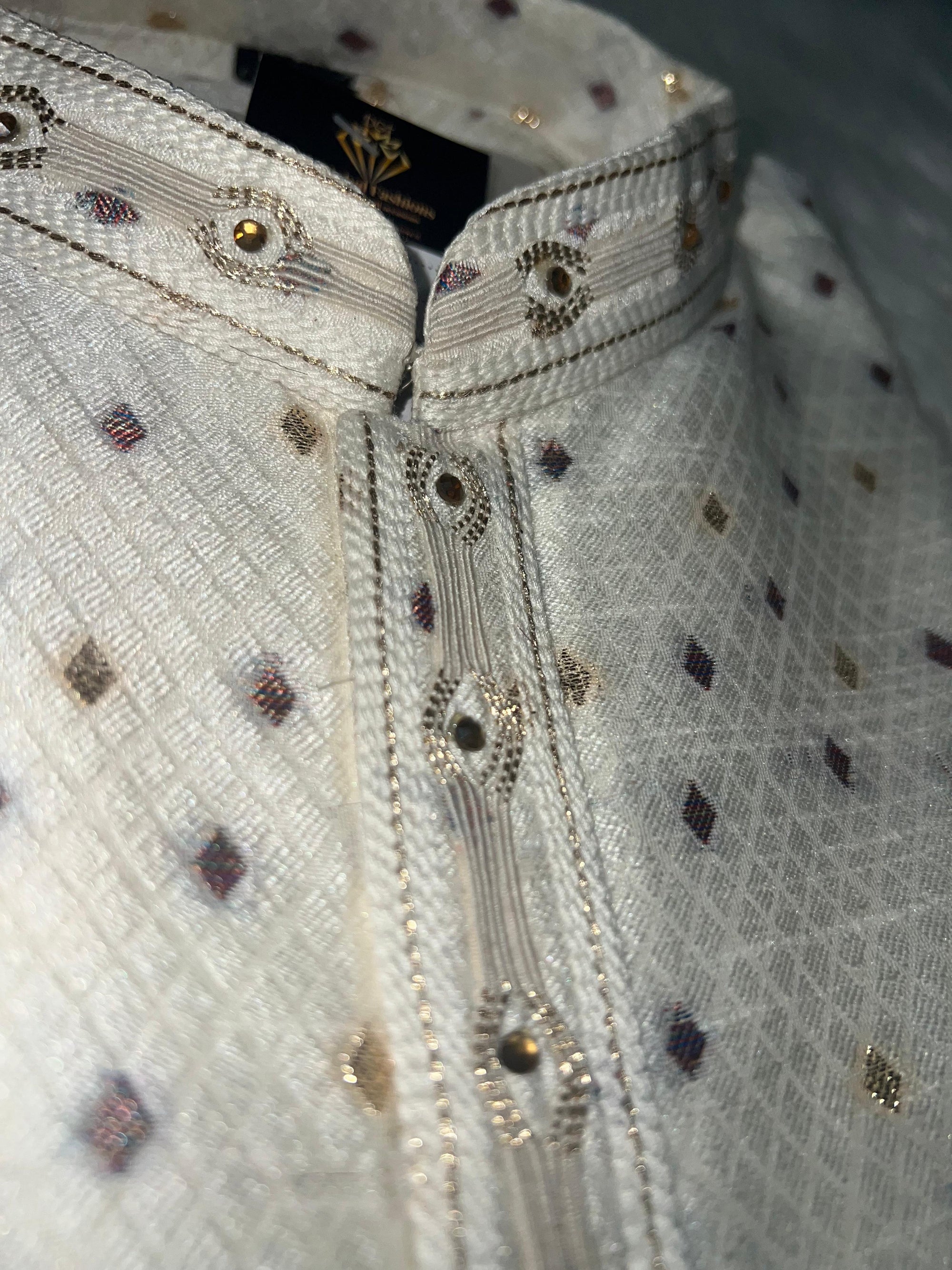 Elegant Silk Self-Check Zari Weave Kurta Pajama Set with Full Lining