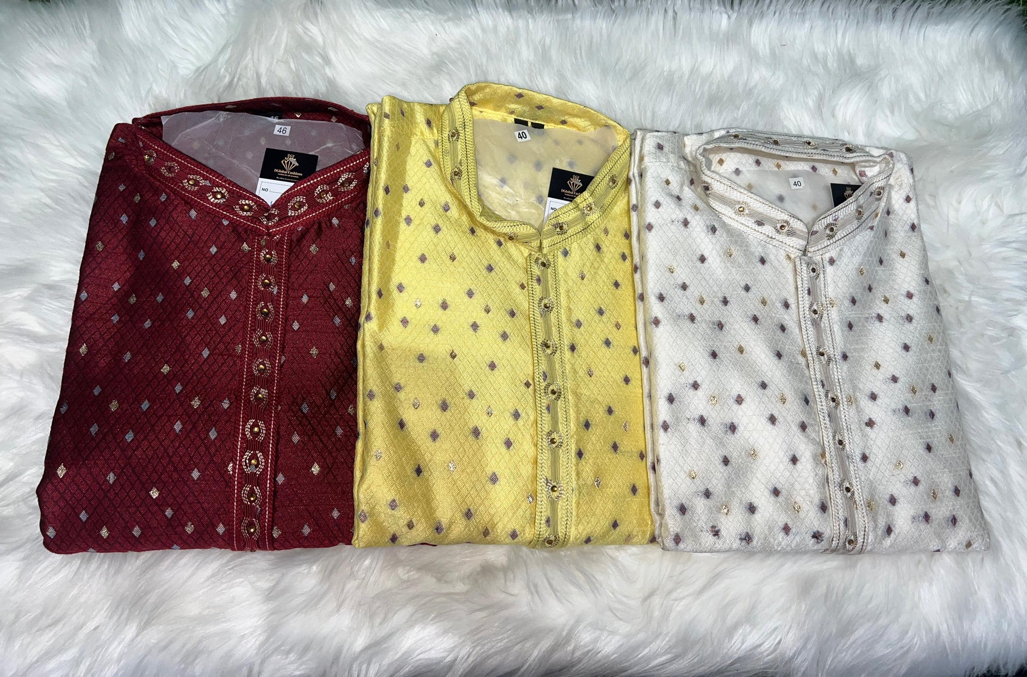 Elegant Silk Self-Check Zari Weave Kurta Pajama Set with Full Lining