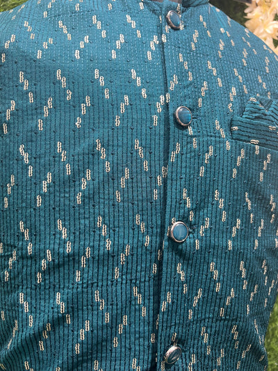 Elegant Nehru Jacket with Sequin Work – Festive & Party Wear