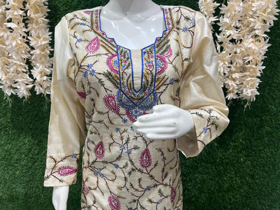 Elegant Kashmiri Embroidered Suit with Dupatta