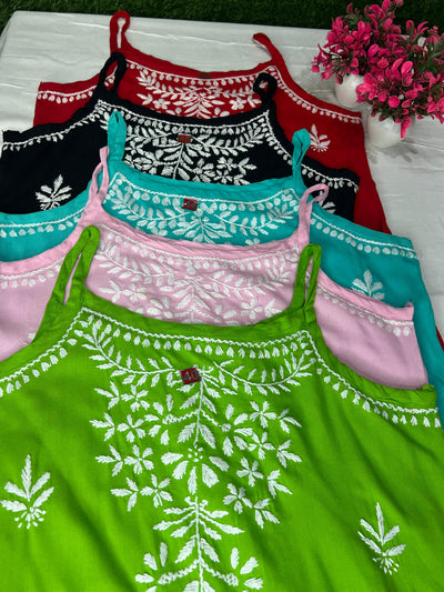 Sleeveless Lucknowi Chikankari Co-ord Set