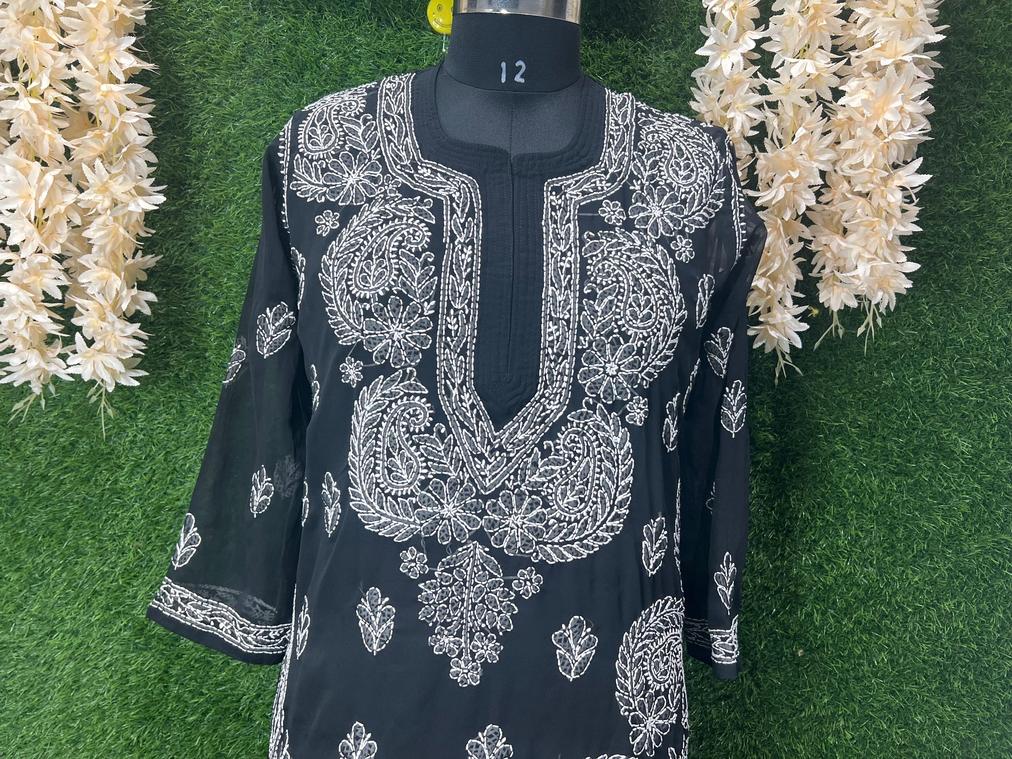 Lucknowi Chikankari Georgette Kurti