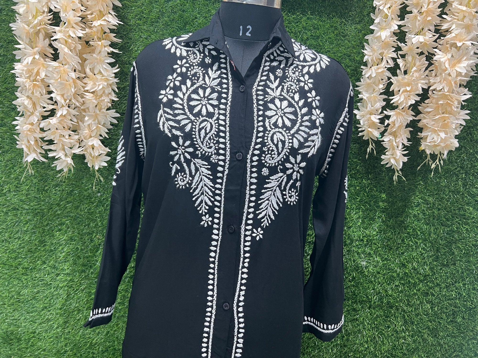 Lucknowi Chikankari Modal Shirt