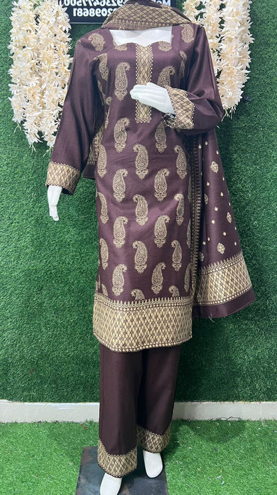 Pashmina Banarasi Weaving Suit Set