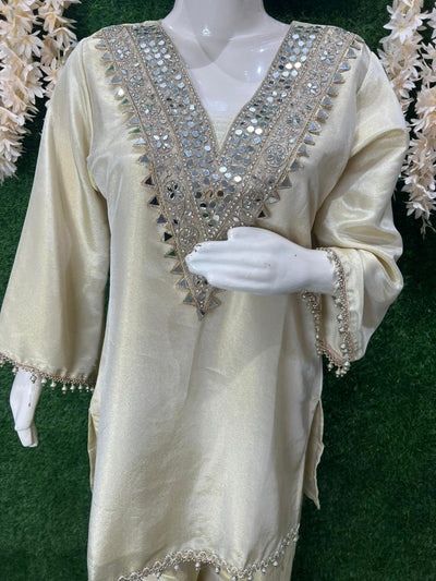 Mirror Work V-Neck Co-ord Set