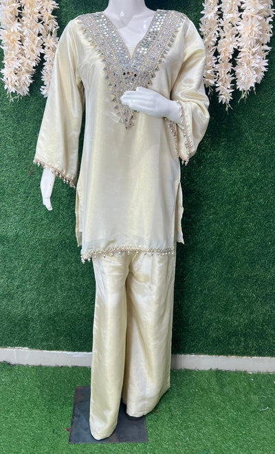 Mirror Work V-Neck Co-ord Set