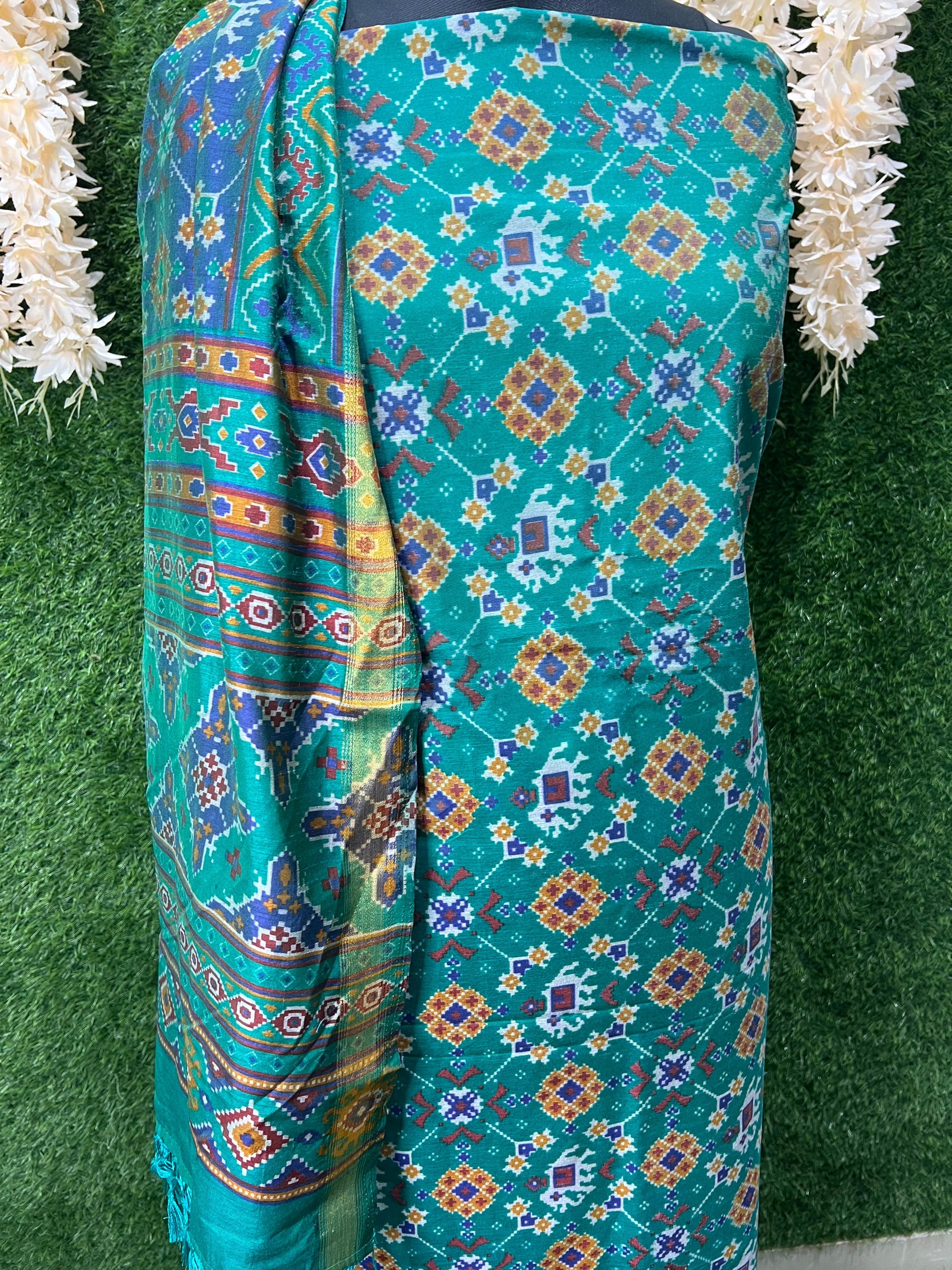Patola Unstitched Suit Set | Top, Bottom & Dupatta