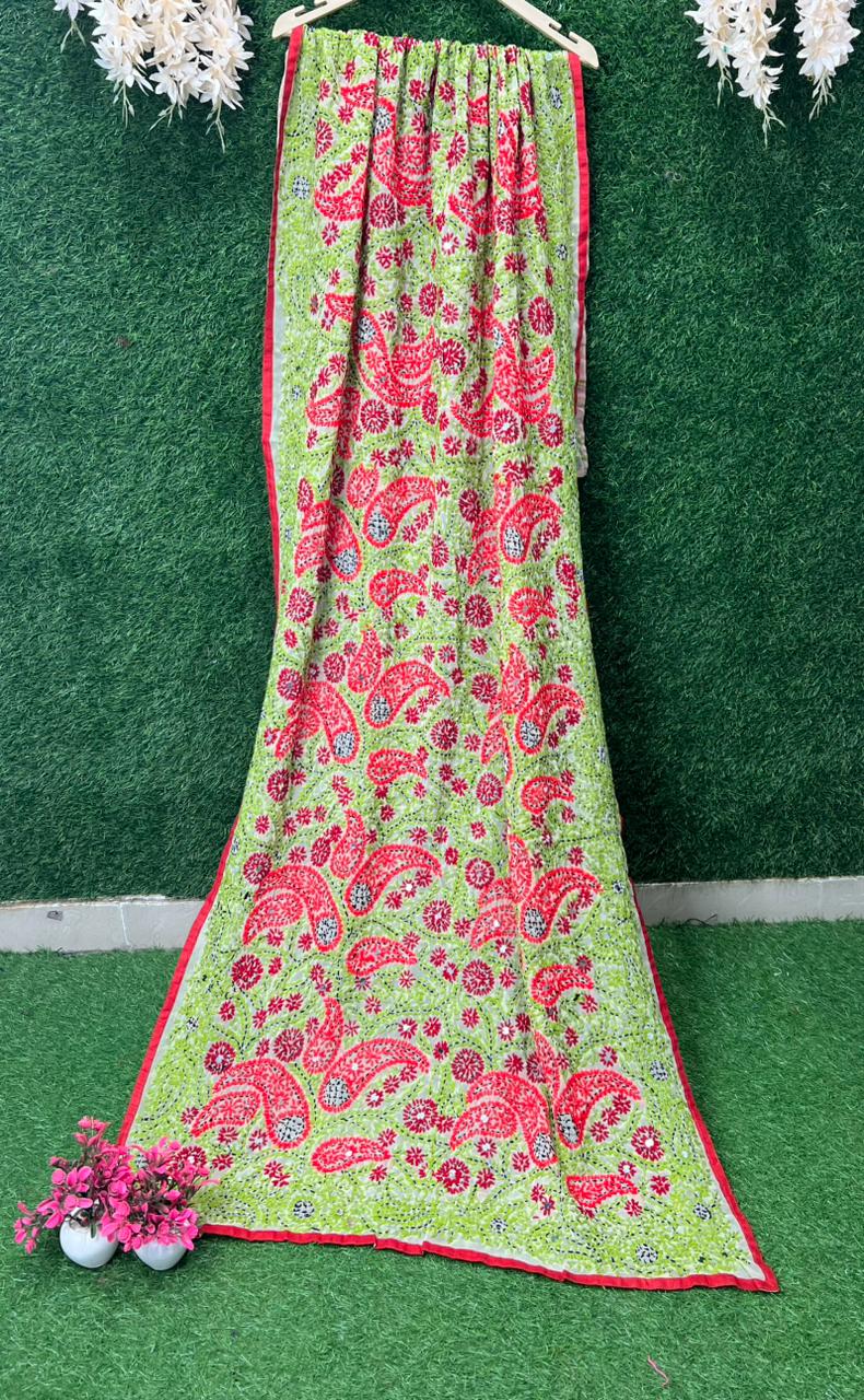 Multi Color Phulkari Handwork Dupatta