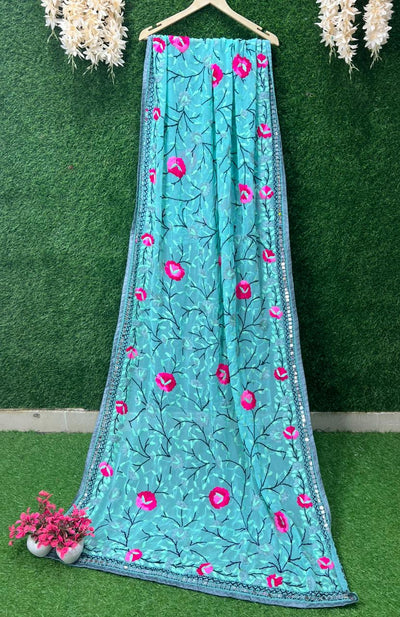 Multi Color Phulkari Handwork Dupatta