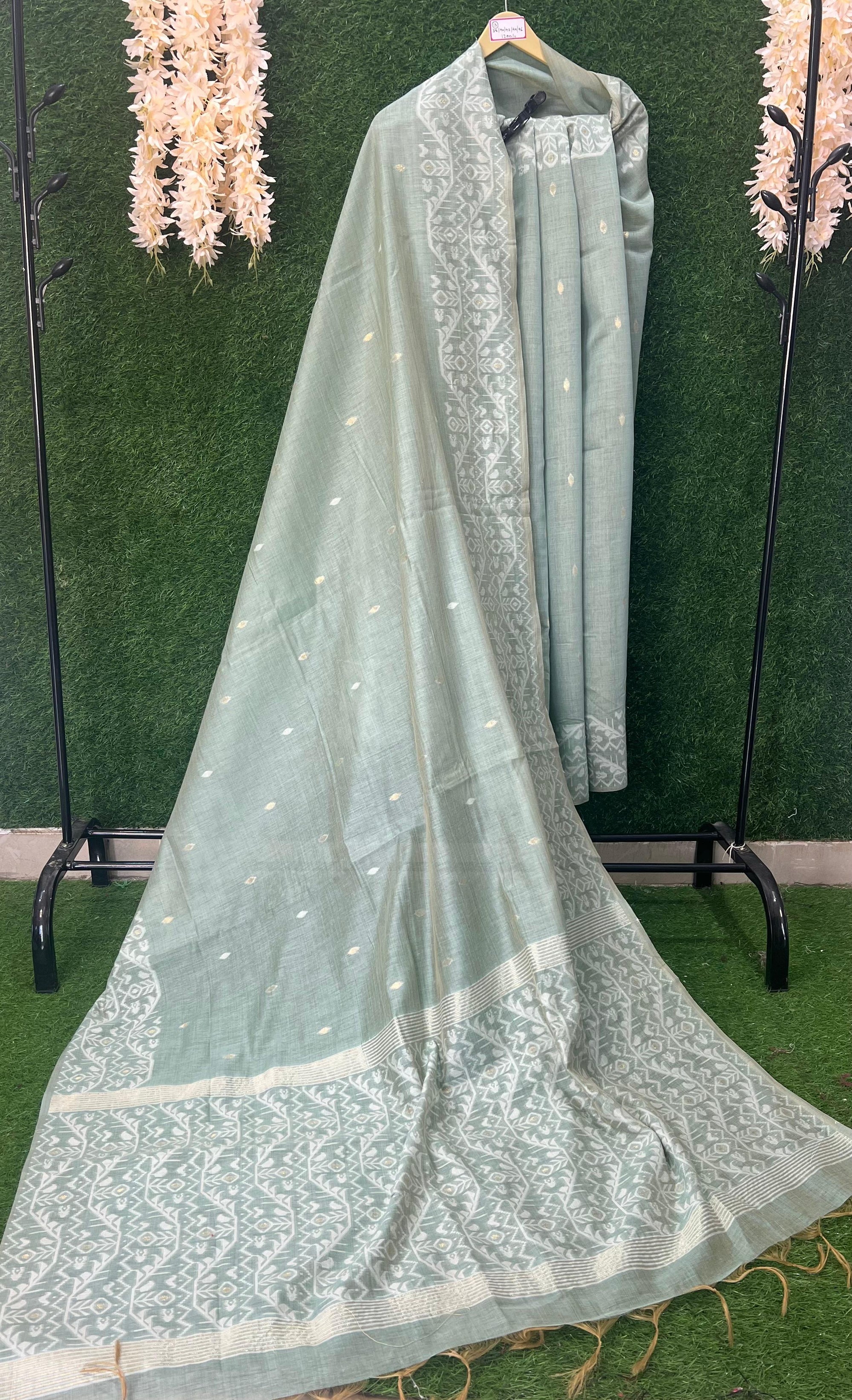 Slub Cotton Saree with Banarsi Weaving