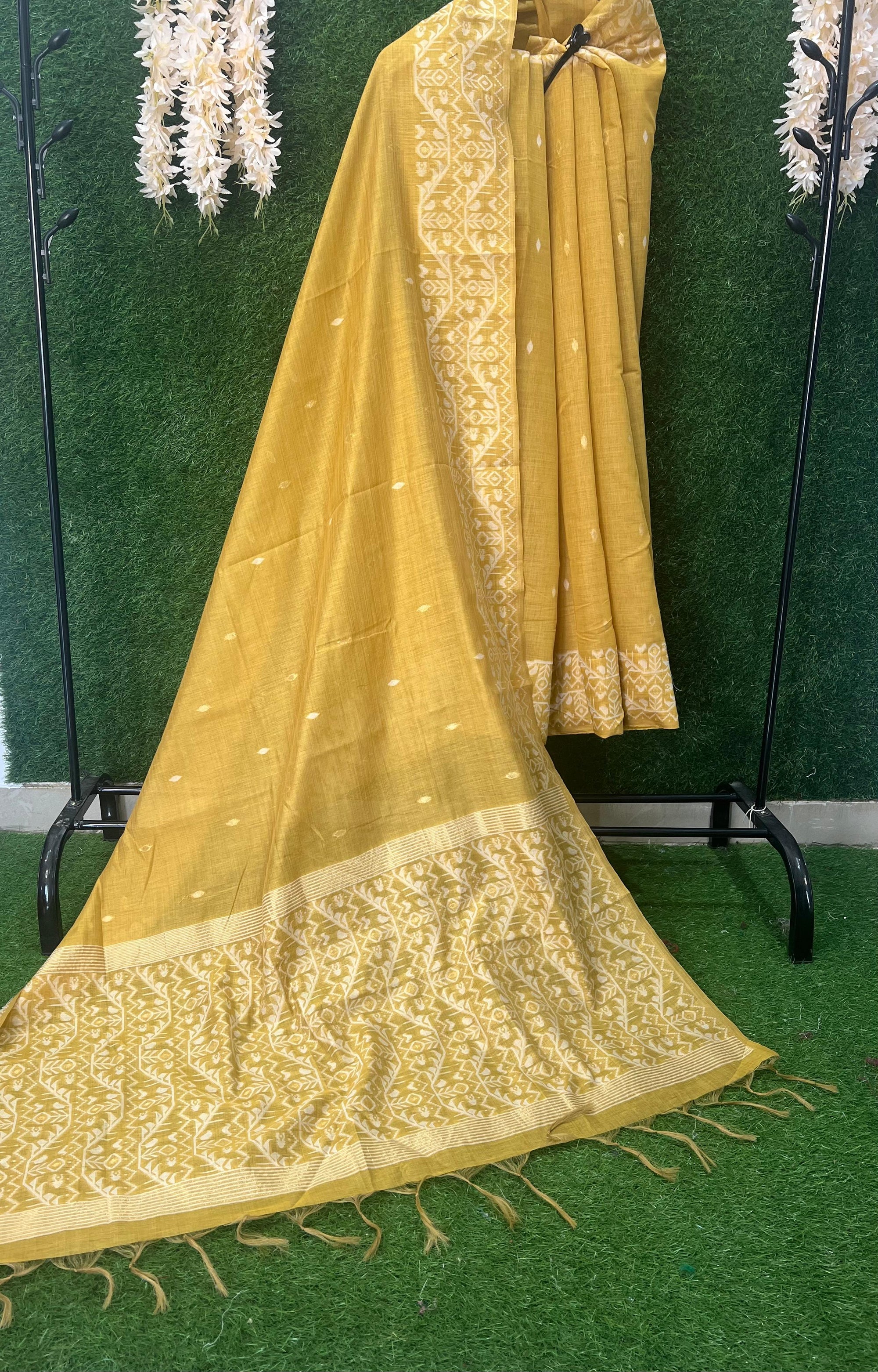 Slub Cotton Saree with Banarsi Weaving
