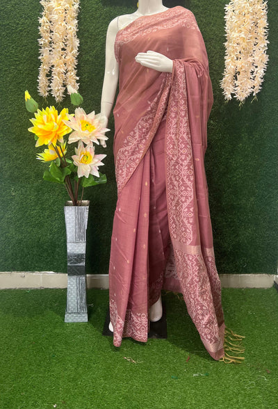 Slub Cotton Saree with Banarsi Weaving