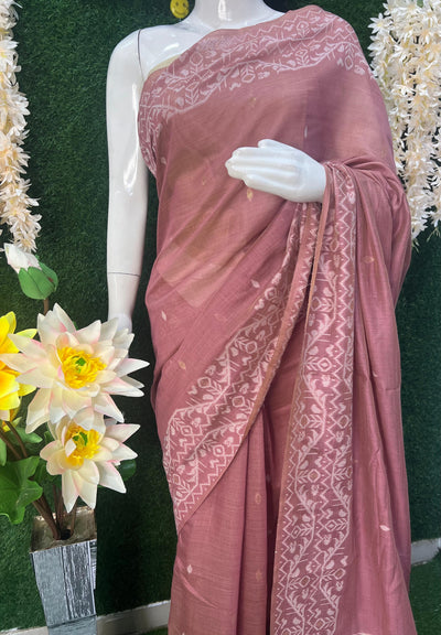 Slub Cotton Saree with Banarsi Weaving