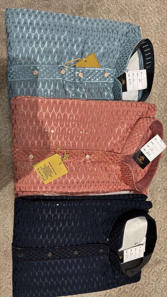 Chikankari Sequin Work Men’s Kurta Set