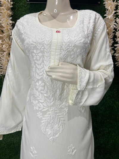 Lucknowi Chikankari Rayon Plus Size Co-Ord Set