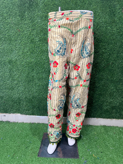 Handwork Phulkari Straight-Fit Pant