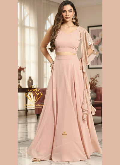 Flared Skirt with Crop Top