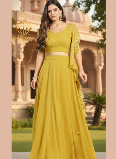 Flared Skirt with Crop Top
