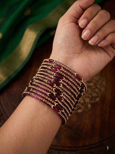 Moon Glass Bangles – Elegant Traditional Beauty ✨
