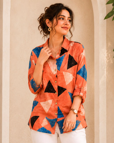 Women's Modal Silk Printed Shirt