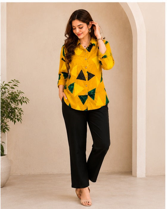 Women's Modal Silk Printed Shirt