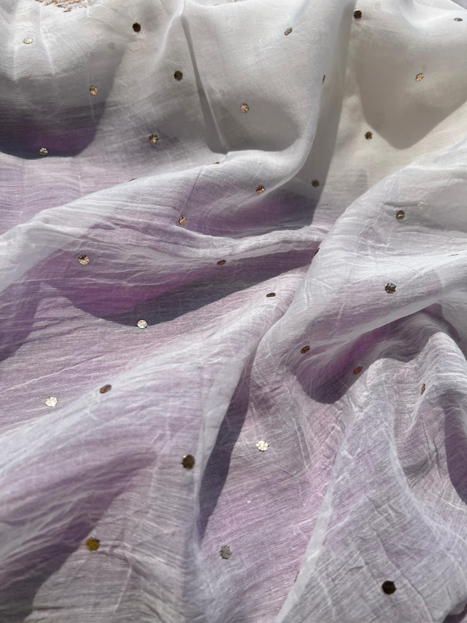 Lucknowi Chikankari Pearl Cutdana Pitta Kasab Suit Set