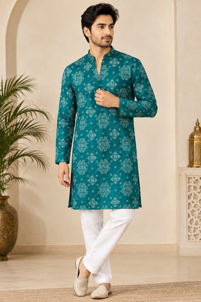 Men’s Bandhani Short Kurta | Traditional Ethnic Wear for Men