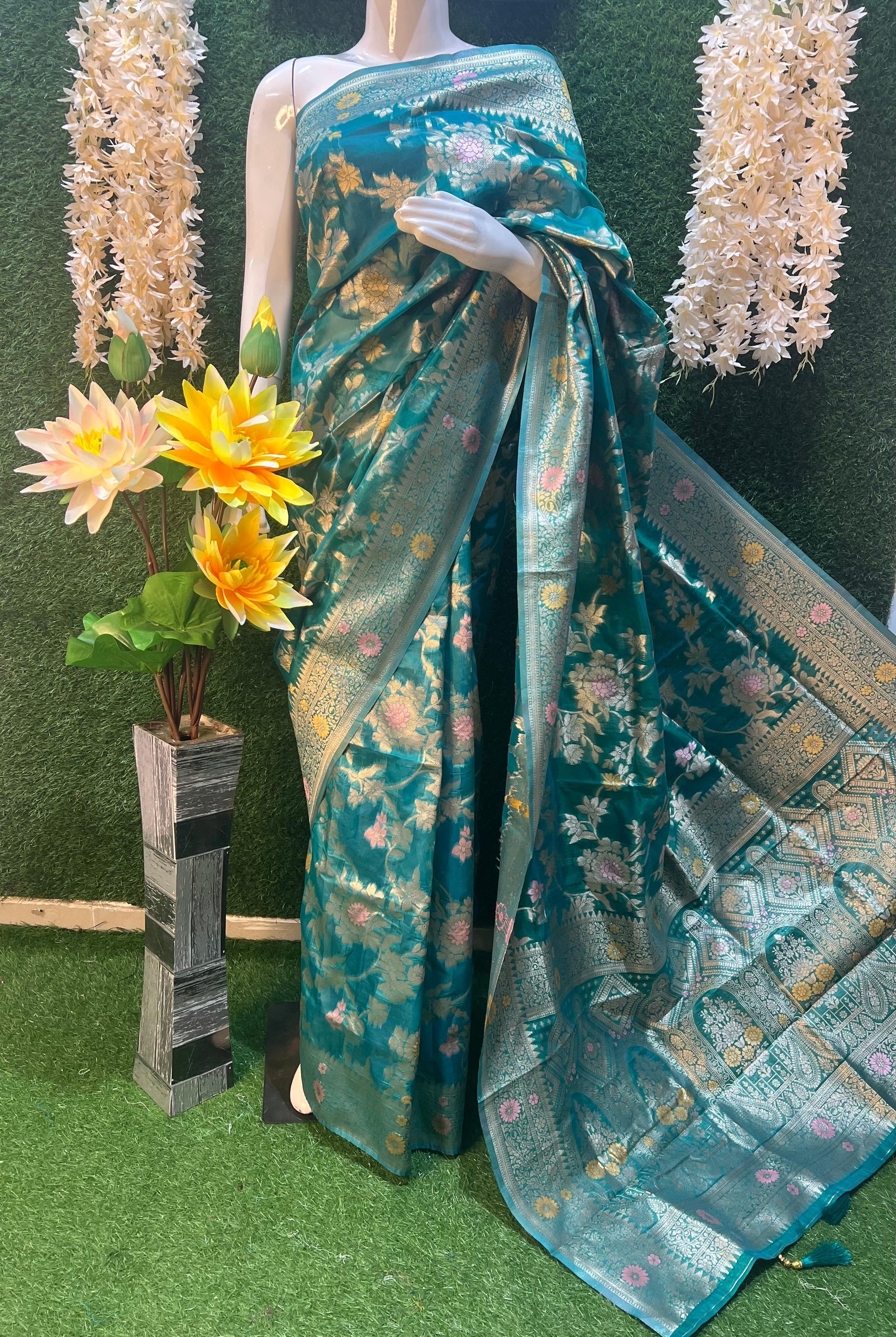 Tilfi Organza Banarsi Saree