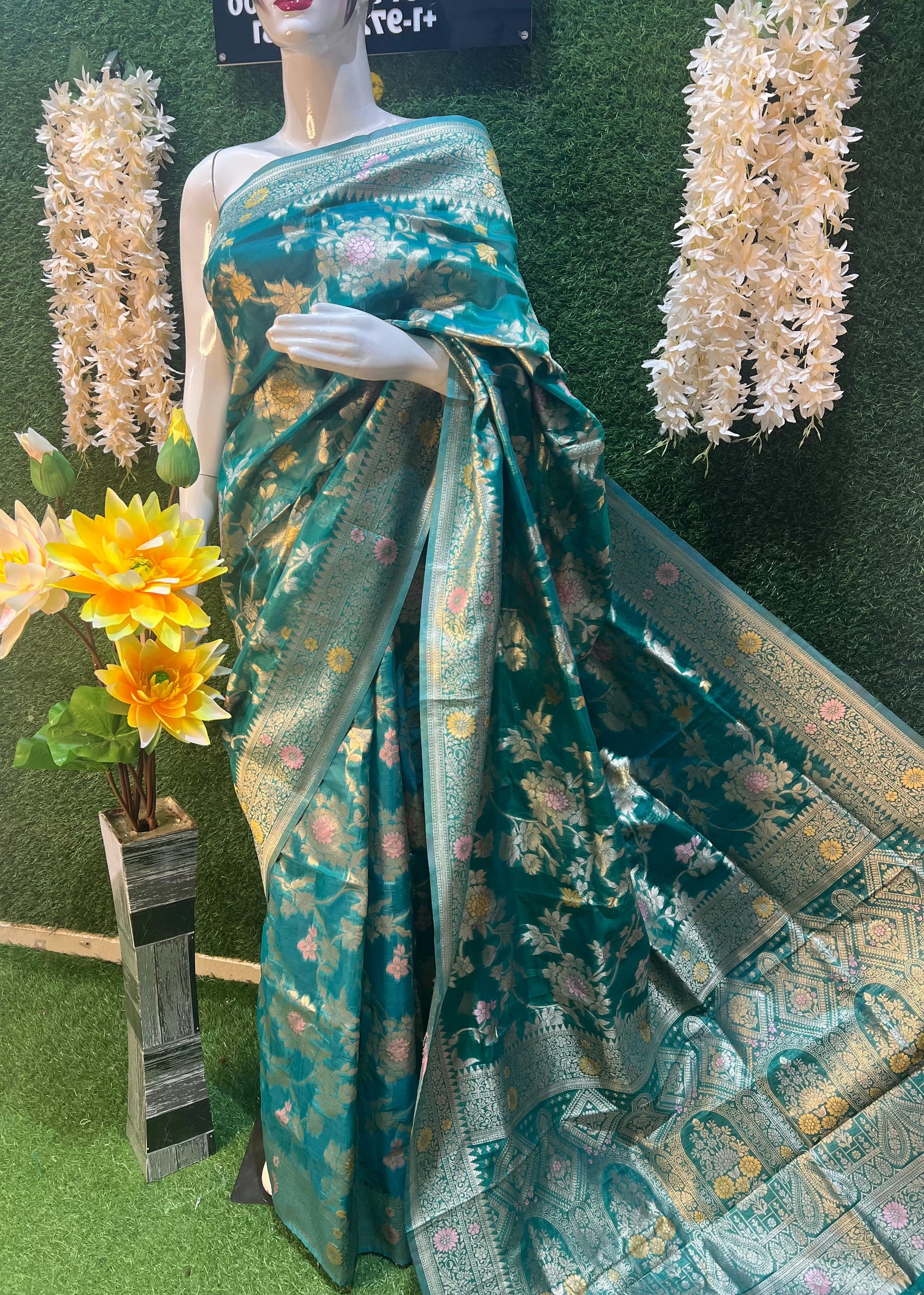 Tilfi Organza Banarsi Saree