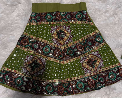 Mirror Work Lehenga Choli with Dupatta