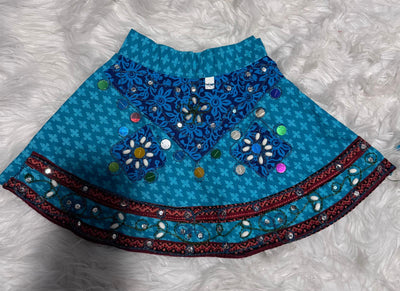 Mirror Work Lehenga Choli with Dupatta