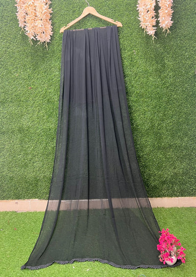 Chiffon Dupatta with Delicate Lace Border