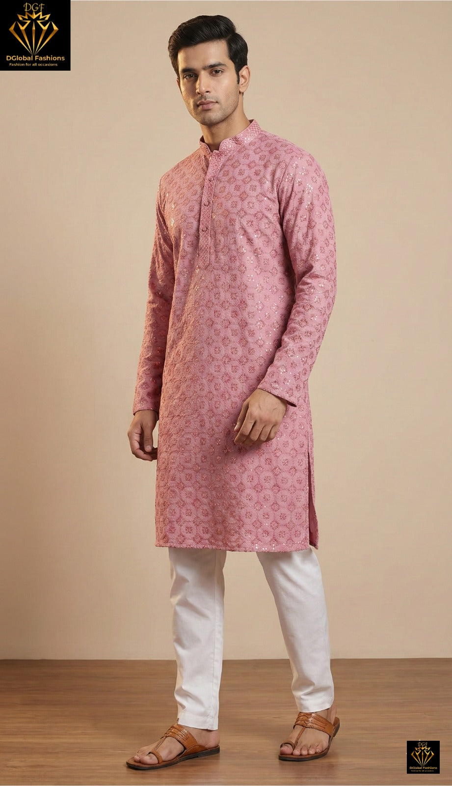 Chikankari Sequin Work Kurta Set