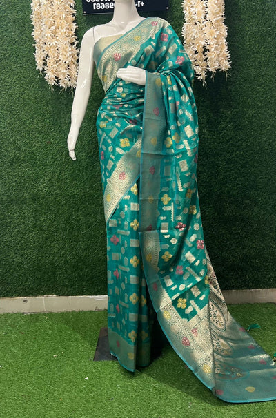 Banarasi Zari Woven Saree with Traditional Motifs