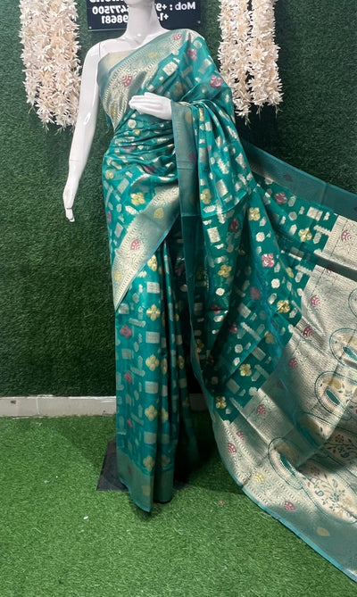 Banarasi Zari Woven Saree with Traditional Motifs