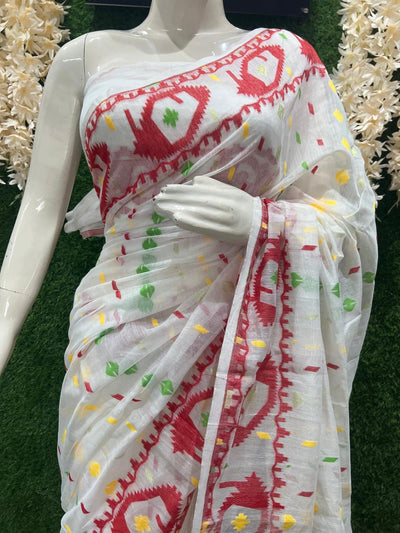 Handloom Cotton Jamdani Saree