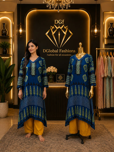 Modal Silk Ajrakh Hand Block Print Co-Ord Set