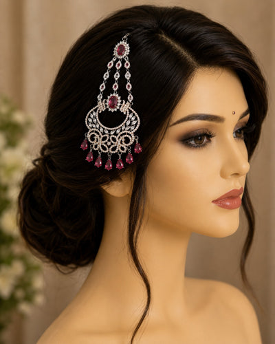 Designer Silver-Tone Bridal Paasa