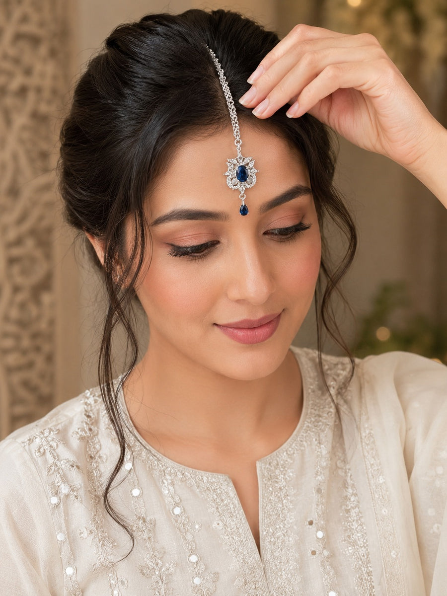 Premium American Diamond Maang Teeka