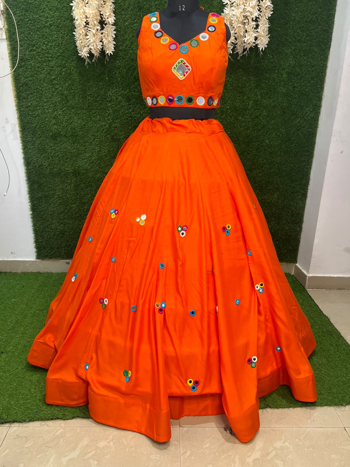 Mirror Work Lehenga Choli Set