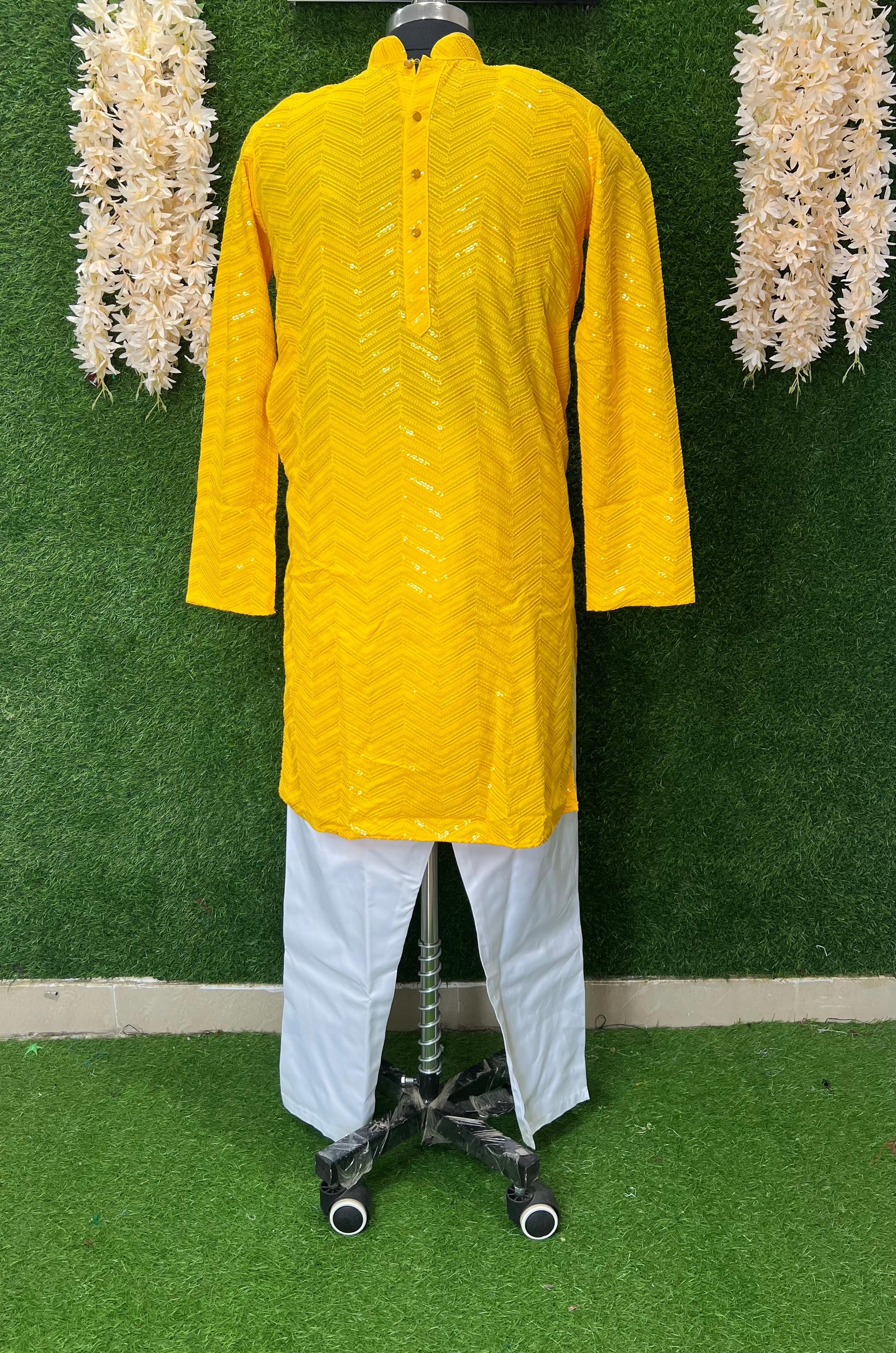 Chikankari Kurta Set. With its fine threadwork and soft sequin accents, this piece strikes the perfect balance between cultural heritage and contemporary charm.