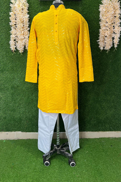 Chikankari Kurta Set. With its fine threadwork and soft sequin accents, this piece strikes the perfect balance between cultural heritage and contemporary charm.