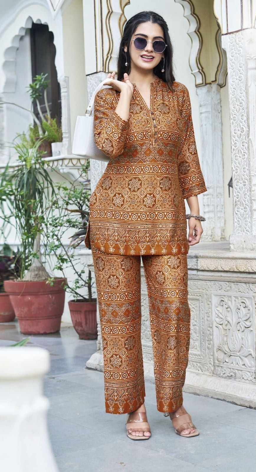 Ajrakh Print Co-Ord Set | Ethnic Suit for Women
